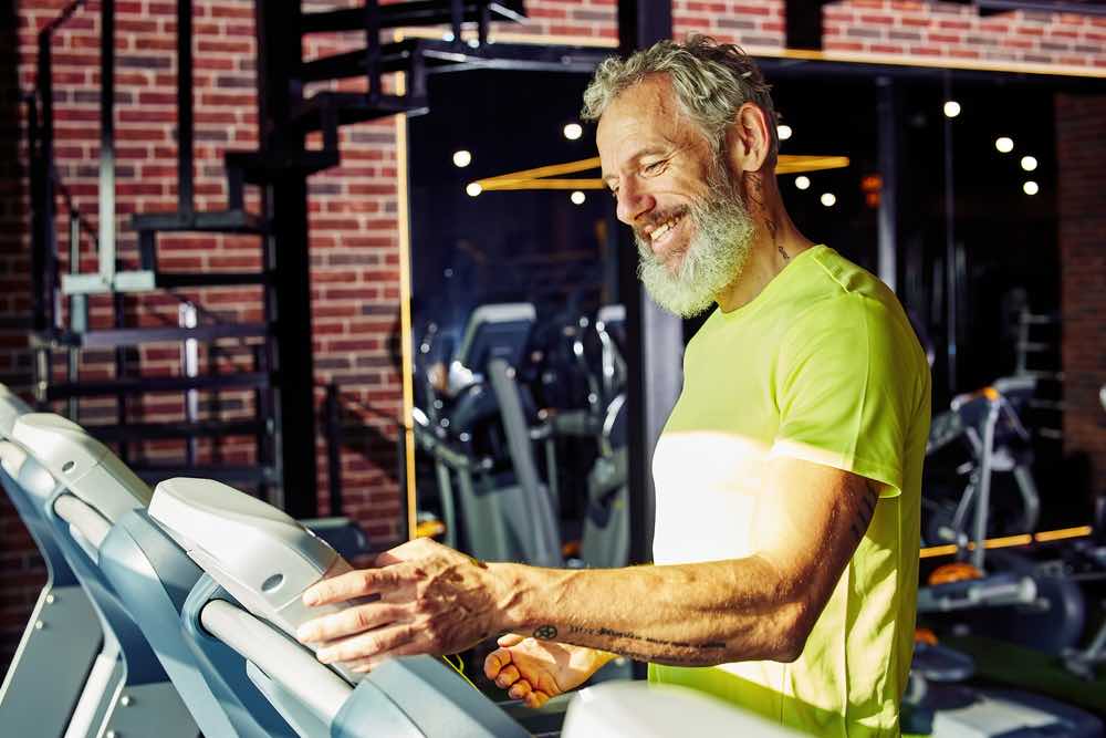 Middle aged man in gym: Exercises for Golfers in the Gym